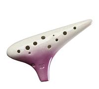 Adults ocarina Professional 12-hole High-pitched F-tune Ocarina Musical Instrument Gradient Color Ice Crack Pattern Ceramic Ocarina ocarina instrument (Color : 05)