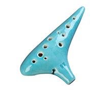 Adults ocarina Professional Ocarina Musical Instrument 12-hole High-pitched F-tone Ceramic Ocarina Cyan Crackle Glazed Ocarina With Lanyard ocarina instrument