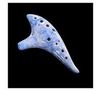 Adults ocarina Rock-Texture Elbow Ceramic Ocarina 6 Hole Alto C Key Ocarina Musical Instrument Student Music Gift With Lanyard ocarina instrument (Color : 03)