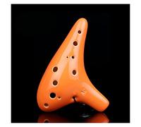 Adults ocarina Round Head Colored Glaze Twelve-hole Ocarina Alto C Key (AC) Ceramic Ocarina 12-hole AC Ocarina Musical Instrument ocarina instrument (Color : 01)