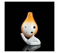 Adults ocarina Short Mouth Colored Glaze Ice Cracked Ocarina 6 Hole Ceramic Ocarina Wind Instrument ocarina instrument (Color : 05)