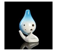 Adults ocarina Short Mouth Colored Glaze Ice Cracked Ocarina 6 Hole Ceramic Ocarina Wind Instrument ocarina instrument (Color : 04)
