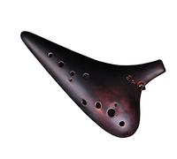 Adults ocarina Smoked 12-hole Alto E-drop Ceramic Ocarina 12-hole Performance-level Beginner Student Ocarina ocarina instrument