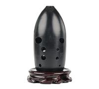 Adults ocarina Ten-hole Resin Pottery Xun Wide-range Double-cavity Portable Wind Instrument Beginner Self-taught Black F Key ocarina instrument