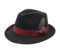 Adults Oktoberfest Bavarian Hat - Men's Thick Wool Fedora Felt Cowboy Hat Classic Bowler Fancy Dress Headwear German Beer Festival Party Costume Accessory