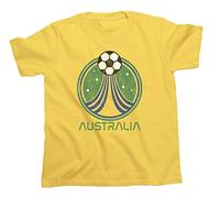 Adults or Kids Australia Football T-Shirt Retro Rocket Team Mens Womens Boys Girls Golden Yellow