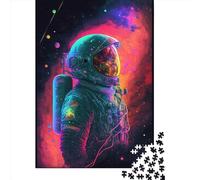 Adults Paper Jigsaw Astronaut Poster 1000 Pieces of Jigsaw Puzzles Rectangular Puzzle Intellectual Development Game 1000pcs (38x26cm)