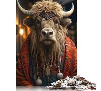 Adults Paper Jigsaw Bisons Festive Knit 1000 Pieces of Jigsaw Puzzles Rectangular Puzzle Intellectual Development Game 1000pcs (75x50cm)