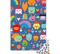Adults Paper Jigsaw Rainbow 1000 Pieces of Jigsaw Puzzles Rectangular Puzzle Intellectual Development Game 1000pcs (38x26cm)