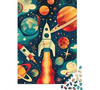 Adults Paper Jigsaw Rocket 1000 Pieces of Jigsaw Puzzles Rectangular Puzzle Intellectual Development Game 1000pcs (38x26cm)