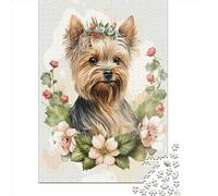 Adults Paper Jigsaw Yorkshire Terrier 1000 Pieces of Jigsaw Puzzles Rectangular Puzzle Intellectual Development Game 1000pcs (38x26cm)
