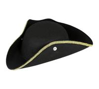 Adults Pirate Hat Tricorn - Highwayman Town Cryer Bucaneer Pirate Cap Fancy Dress Accessory