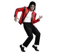 Adults Pop King Dance Star MJ Costume, Mens 80s Retro Stage Outfits with Black Sequin Jacket Pants Shirts & Accessories for Halloween Disco Cosplay Party Dress Up
