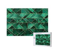 Adults Puzzle Game Challenging Puzzles,Jigsaw Puzzles 1000 Pieces,Abstract Nature - Emerald Green