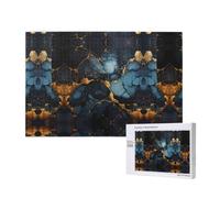 Adults Puzzle Game Challenging Puzzles,Jigsaw Puzzles 1000 Pieces,Black Gold Marbled