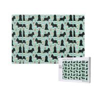 Adults Puzzle Game Challenging Puzzles,Jigsaw Puzzles 1000 Pieces,Cocker Spaniel With Coffees Black Cocker Spaniel Dog