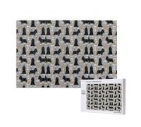 Adults Puzzle Game Challenging Puzzles,Jigsaw Puzzles 1000 Pieces,Cocker Spaniel With Coffees Black Cocker Spaniel Dog With Coffee Grey