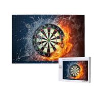Adults Puzzle Game Challenging Puzzles,Jigsaw Puzzles 1000 Pieces,Dart Board Target Ice Fire