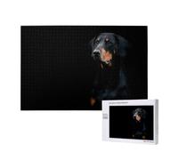 Adults Puzzle Game Challenging Puzzles,Jigsaw Puzzles 1000 Pieces,Doberman Pinscher Pets Dogs Black Dogs Doberman