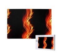 Adults Puzzle Game Challenging Puzzles,Jigsaw Puzzles 1000 Pieces,Dragon Flames Burning Fire