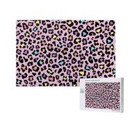 Adults Puzzle Game Challenging Puzzles,Jigsaw Puzzles 1000 Pieces,Purple Leopard Cheetah Print