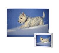 Adults Puzzle Game Challenging Puzzles,Jigsaw Puzzles 1000 Pieces,Westie Winter West Highland White Terrier Dogs