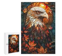 Adults Puzzles 1000 PCS Jigsaws Abstract Eagle Stained Gl Puzzle for Adults Toy Wall Decor Stress Reliever Difficult And Challenge 1000 PCS
