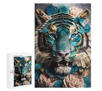 Adults Puzzles 1000 PCS Jigsaws Abstract Tiger Kintsugi Puzzle for Adults Toy Wall Decor Stress Reliever Difficult And Challenge 1000 PCS