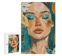 Adults Puzzles 1000 PCS Jigsaws Abstract Woman Portrait Painting Jigsaw Puzzles for Teenagers Precision Cutting Parent-child Interaction Beautiful Design Game 1000 PCS