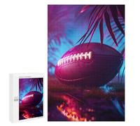 Adults Puzzles 1000 PCS Jigsaws American Rugby Sport Neon Puzzle for Adults Brain Teaser Game Analysis And Logic Parent-child Interaction 1000 PCS