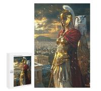 Adults Puzzles 1000 PCS Jigsaws Athena, Goddess of Wisdom And War - Guardian of Ancient Power Puzzle for Adults Toy Wall Decor Stress Reliever Difficult And Challenge 1000 PCS