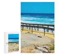 Adults Puzzles 1000 PCS Jigsaws Beach Boardwalk with Ocean Waves Jigsaw for Adults Toy Wall Decor Perfect Decoration Parent-child Interaction 1000 PCS