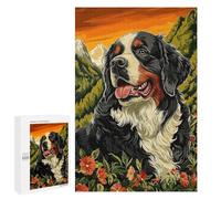 Adults Puzzles 1000 PCS Jigsaws Bernese Mountain Dog in Mountain Landscape Jigsaw Puzzle Family Games Enhance Memory Unique Gifts for Birthday And Christmas 1000 PCS