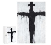 Adults Puzzles 1000 PCS Jigsaws Black And White Crucifixion Puzzle for Adults Brain Teaser Game Analysis And Logic Parent-child Interaction 1000 PCS