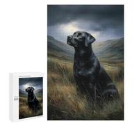Adults Puzzles 1000 PCS Jigsaws Black Labrador in Highland Jigsaw Puzzle Fun Games But Fun And Humorous Unique Gifts for Birthday And Christmas 1000 PCS
