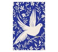 Adults Puzzles 1000 PCS Jigsaws Blue Peaceful Dove Jigsaw Puzzle Relaxing Games Difficult Challenge Parent-child Interaction 1000 PCS