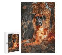 Adults Puzzles 1000 PCS Jigsaws Boxer Dog Under A Tree Puzzle for Adults Brain Teaser Game Analysis And Logic Parent-child Interaction 1000 PCS