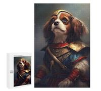 Adults Puzzles 1000 PCS Jigsaws Cavalier Dog Viking Jigsaw Puzzle Family Games Enhance Memory Unique Gifts for Birthday And Christmas 1000 PCS