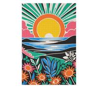 Adults Puzzles 1000 PCS Jigsaws Colorful Tropical Sunset Jigsaw Puzzle Relaxing Games Difficult Challenge Parent-child Interaction 1000 PCS