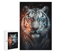 Adults Puzzles 1000 PCS Jigsaws Colorful White Tiger Puzzle for Adults Brain Teaser Game Analysis And Logic Parent-child Interaction 1000 PCS
