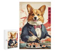Adults Puzzles 1000 PCS Jigsaws Corgi Sushi Jigsaw Puzzle Brain Teaser Game A Work of Art Birthday And Unique Gifts 1000 PCS