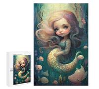 Adults Puzzles 1000 PCS Jigsaws Cute Mermaid Puzzle for Adults Brain Teaser Game Analysis And Logic Parent-child Interaction 1000 PCS