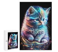 Adults Puzzles 1000 PCS Jigsaws Cute Nebula Kitten Puzzle for Adults Brain Teaser Game Analysis And Logic Parent-child Interaction 1000 PCS