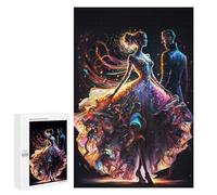 Adults Puzzles 1000 PCS Jigsaws Dance of Colors A Magical Encounter Jigsaw for Adults Toy Wall Decor Perfect Decoration Parent-child Interaction 1000 PCS