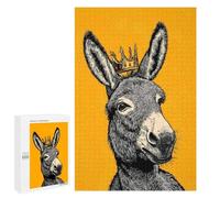 Adults Puzzles 1000 PCS Jigsaws Donkey King Portrait Jigsaw Puzzle Fun Games But Fun And Humorous Unique Gifts for Birthday And Christmas 1000 PCS