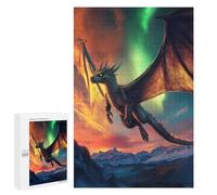Adults Puzzles 1000 PCS Jigsaws Dragon Soaring at Sunset Puzzle for Adults Brain Teaser Game Analysis And Logic Parent-child Interaction 1000 PCS