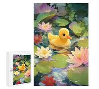 Adults Puzzles 1000 PCS Jigsaws Duck in A Lily Pond Puzzle for Adults Toy Wall Decor Stress Reliever Difficult And Challenge 1000 PCS