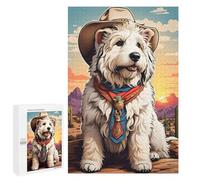 Adults Puzzles 1000 PCS Jigsaws English Sheepdog Cowboy Puzzle for Adults Brain Teaser Game Analysis And Logic Parent-child Interaction 1000 PCS