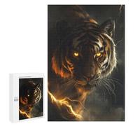 Adults Puzzles 1000 PCS Jigsaws Fantasy Tiger Thunder Art Puzzle for Adults Brain Teaser Game Analysis And Logic Parent-child Interaction 1000 PCS