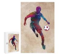 Adults Puzzles 1000 PCS Jigsaws Football Soccer Player Puzzle for Adults Brain Teaser Game Analysis And Logic Parent-child Interaction 1000 PCS